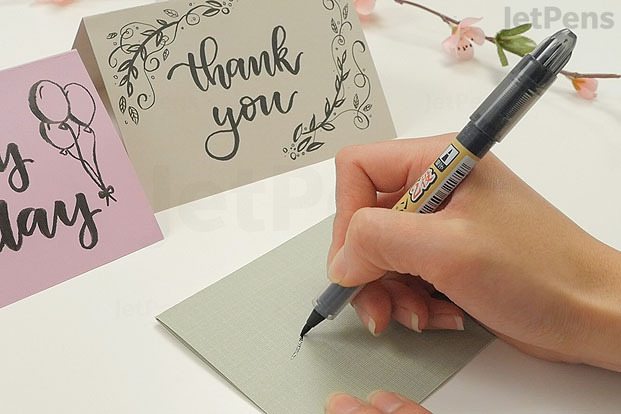 How to Use the Pentel Aquash Water Brush Pens for Watercolor Lettering +  Calligraphy - Lettering League