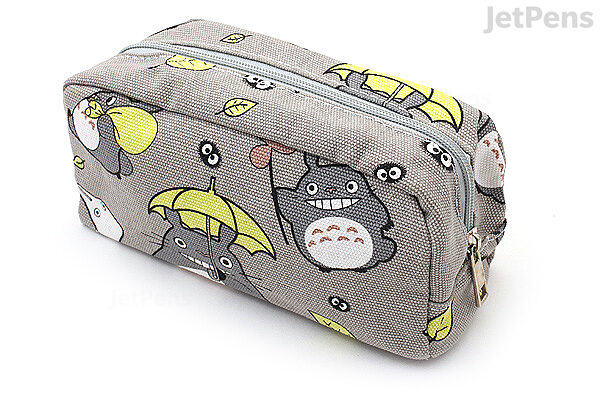 Lovely Totoro Pencil Case Gray Plush Cartoon Pencil Bag / - Temu