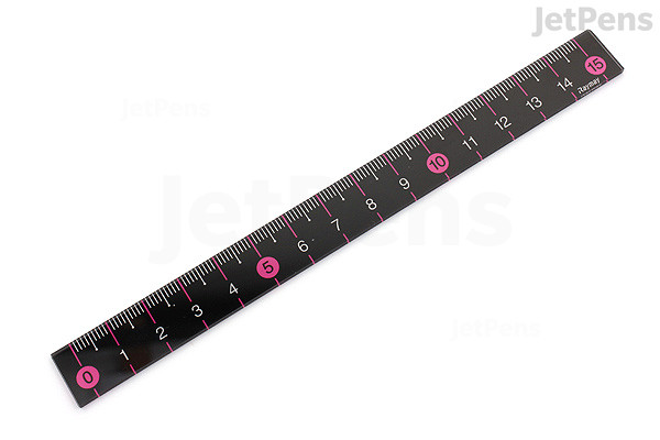Raymay Slim Color Ruler - 15 cm - Pink | JetPens