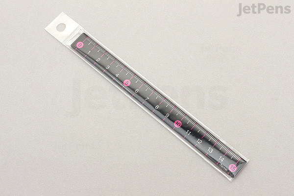 Raymay Slim Color Ruler - 15 cm - Pink | JetPens