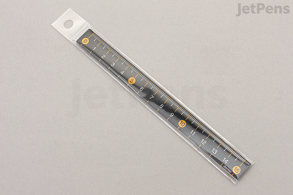 Raymay Slim Color Ruler - 15 cm - Yellow | JetPens