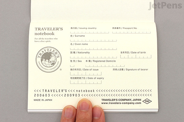TRAVELER'S COMPANY TRAVELER'S notebook Refill 005 - Passport Size ...