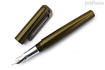 Karas Kustoms Ink Fountain Pen - Aluminum Olive Green Body - Fine Nib - KARAS KK-5054-OLIVE GREEN