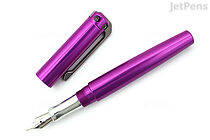 Karas Kustoms Ink Fountain Pen - Aluminum Violet Body - Fine Nib - KARAS KK-5054-VIOLET