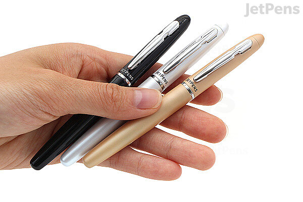 JetPens Mini Aluminum Fountain Pen - White - Extra Fine Nib