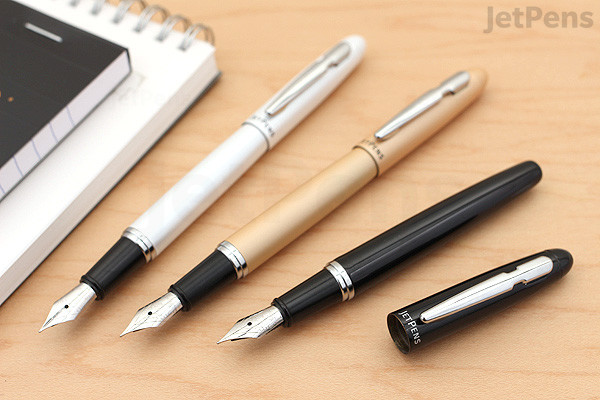 JetPens Mini Aluminum Fountain Pen - Black - Extra Fine Nib