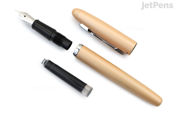 JetPens Mini Aluminum Fountain Pen - Gold - Extra Fine Nib - JetPens.com