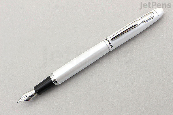 JetPens Mini Aluminum Fountain Pen - White - Extra Fine Nib