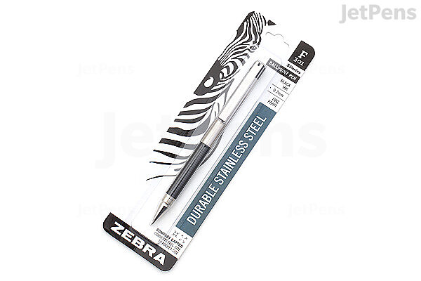 Zebra F-301 Compact Stainless Steel Ballpoint Pen - 0.7 mm - Black Ink
