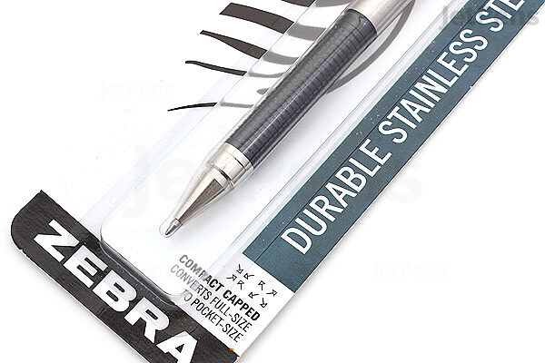 Zebra F-301 Compact Stainless Steel Ballpoint Pen - 0.7 mm - Black