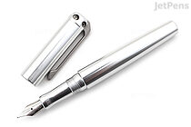Karas Kustoms Ink Fountain Pen - Aluminum Silver Body - Aluminum Grip ...