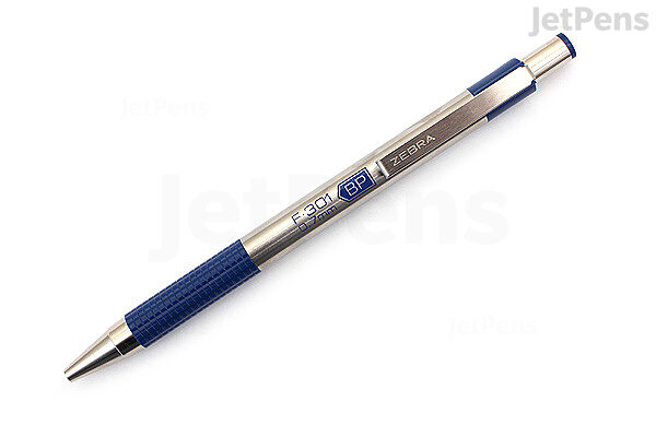Zebra Pen F-301 Retractable Ballpoint Pen, Fine Point, 0.7Mm, Blue Ink,  12-Pack