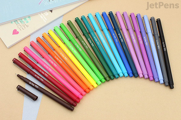 marvy le pen marker pen fine point dark gray jetpens com le pen color chart