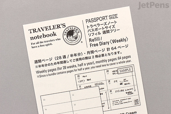 TRAVELER'S COMPANY TRAVELER'S notebook Refill 007 - Passport Size ...