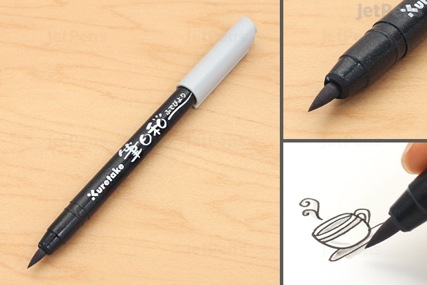 Kuretake Fudebiyori Brush Pen - Gray