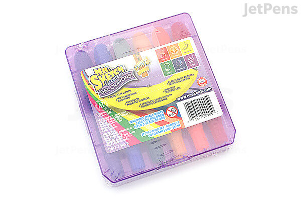 Mr. Sketch 6 count Fruit Scented Twist Gel Crayons NEW w/case