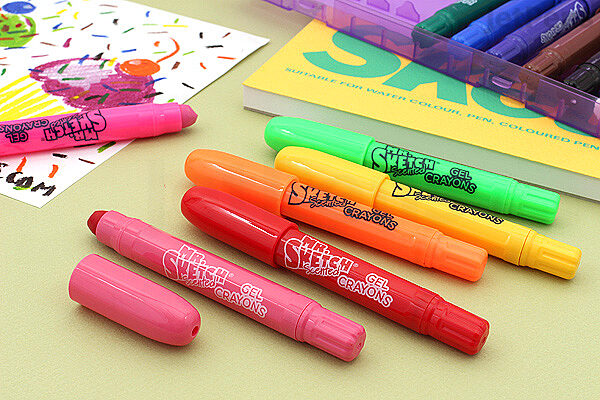 Dengmore Crayons Coloring Kit 8 in 1 Rotating Multi color Crayon