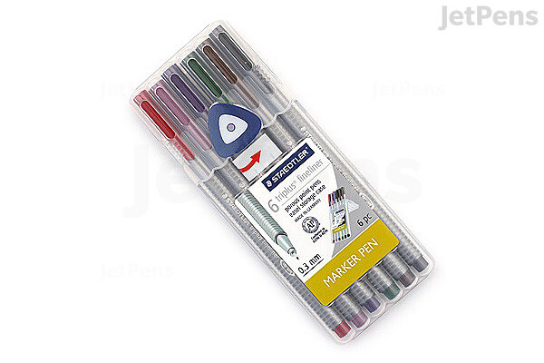 Staedtler Triplus Fineliner Drawing Pens .3mm, 6-Pack, Summer