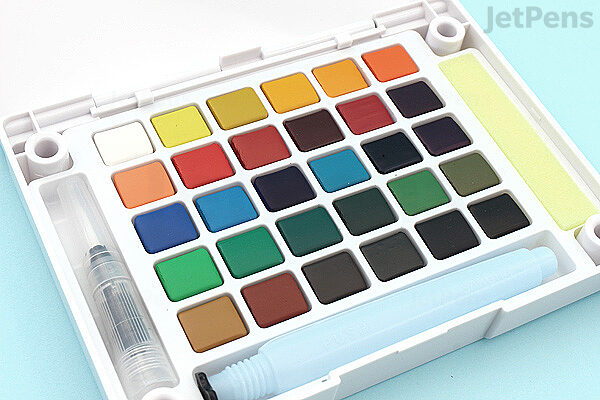 Sakura Koi Watercolor Sketch Box Travel Pan Sets - Set of 24 colors