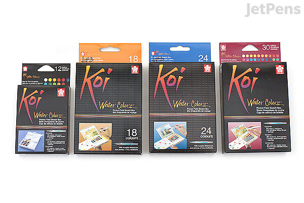 Sakura® Koi Watercolor Field Sketch Box Kit - 24 Colors – The Yard Art  Supplies