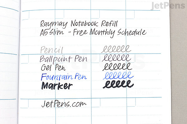 raymay notebook refill a5 slim free monthly schedule jetpens com