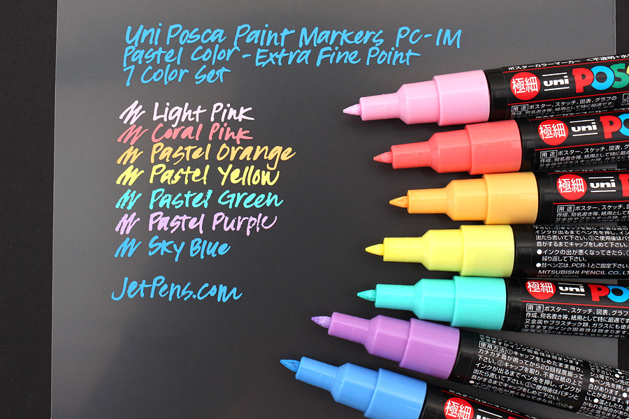 Uni posca paint marker pc-1m Uni Posca Paint Marker PC-1M - Pastel Color - Extra Fine Point - 7
