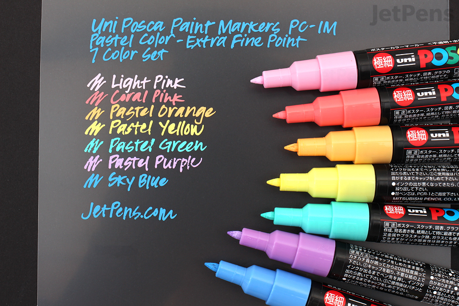 Uni Posca Paint Marker PC-1M - Pastel Color - Extra Fine Point - 7