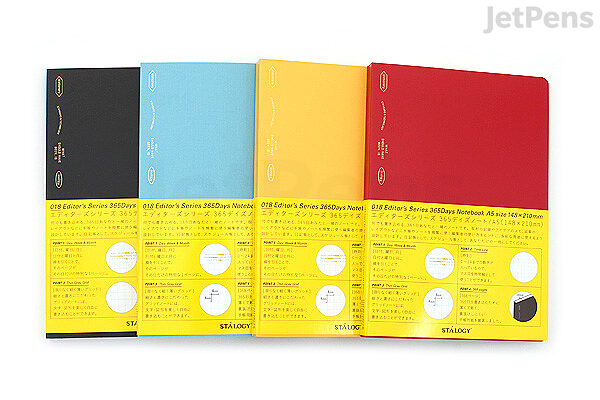 Stalogy Editor's Series 365Days Notebook - A6 - Grid - Black - STALOGY S4103