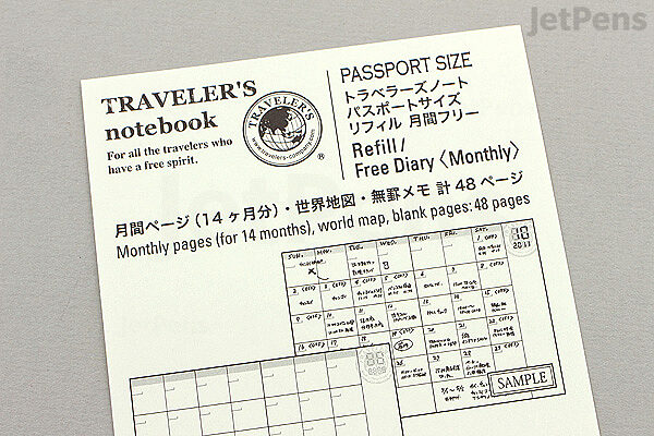 TRAVELER'S COMPANY TRAVELER'S notebook Refill 006 - Passport Size ...
