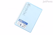 Light blue KOKUYO Campus Smart Ring Binder Notebook in A5 size with 20 rings, shown closed on a white background.