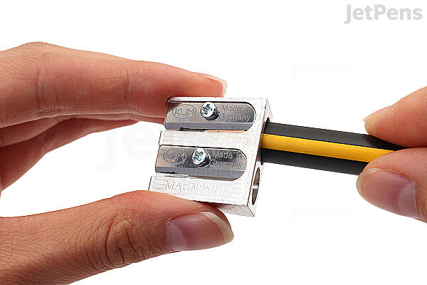 KUM 400-1E Magnesium Single Hole Block Profile Pencil Sharpener, w/2 E