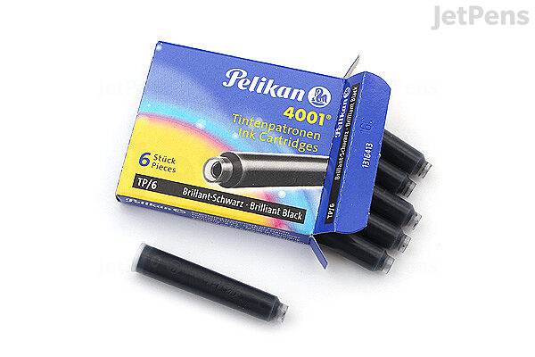 Moet Huiskamer Inzichtelijk Pelikan 4001 Brilliant Black Ink - Short - 6 Cartridges | JetPens