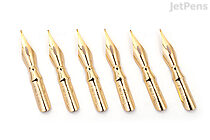 E+M Standard Pen Nib - Gold - Pack of 6 - E+M 2064