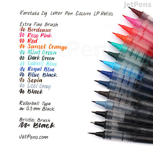 Kuretake ZIG Letter Pen Cocoiro LP Refill - Extra Fine Brush - Mint Green - KURETAKE LP-R-042S