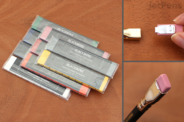 Blackwing Pencil Eraser Refills let you customize your pencils.