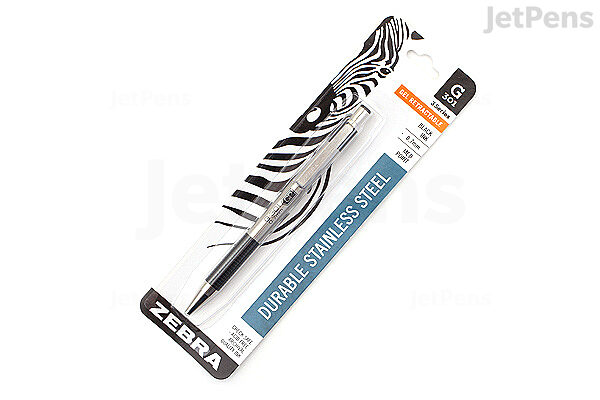 Zebra G-301 Gel Pen, Retractable, Medium Point (0.7 mm), Black Ink