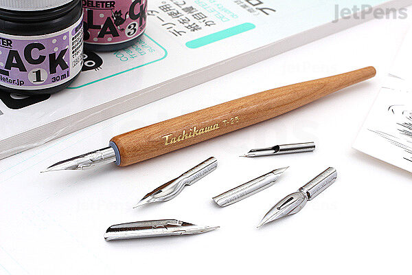 Tachikawa Deluxe Dip Pen Nib - Spoon - Chrome-Plated - Pack of 3