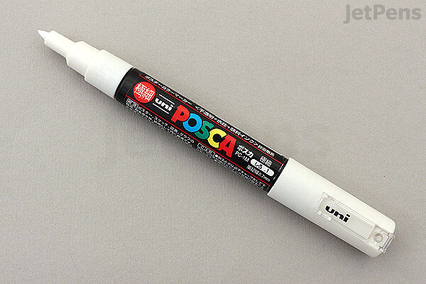 Uni Posca Paint Marker PC-1M - White - Extra Fine Point - UNI PC1M.1