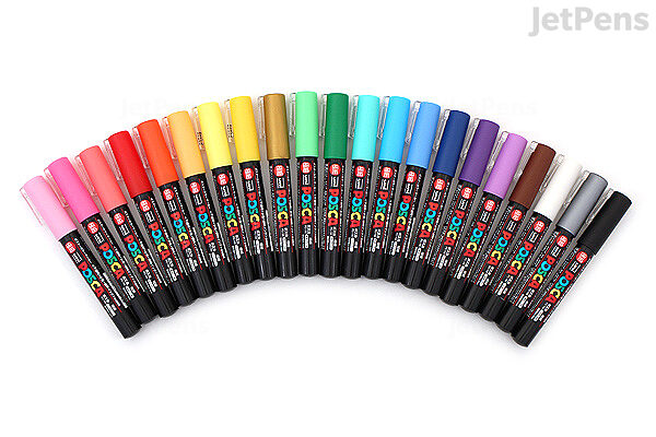 12 Posca Paint Markers, 1M Extra Fine Posca Markers with Extra Fine Tips