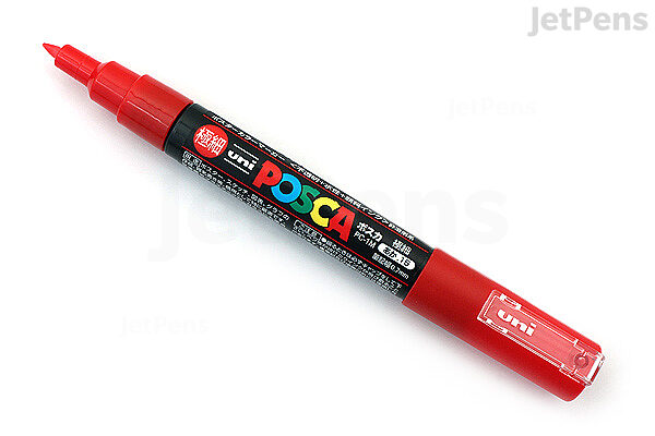 Marqueur Posca PC-1MC rouge, pointe extra-fine conique - Beaux-arts
