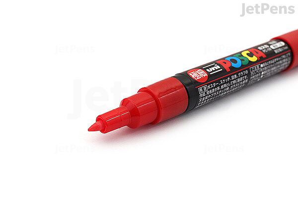 POSCA PC-1MR Ultra-Fine Tip Paint Pen, Metallic Red 076860 - The