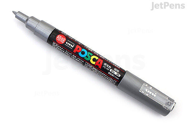 Uni Posca Paint Marker PC-1M - Silver - Extra Fine Point