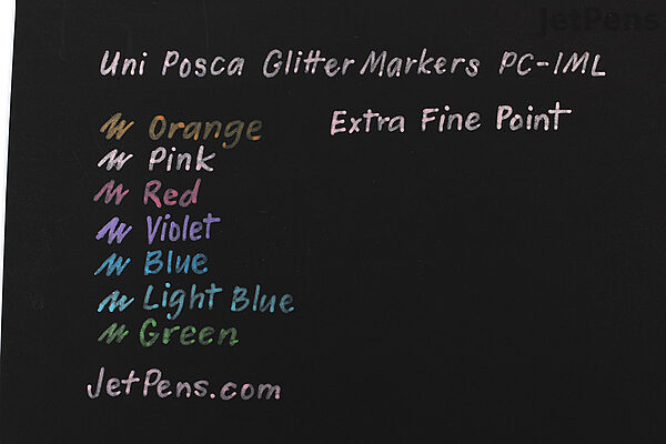 Posca Fine Print Glitter 7 Color Set
