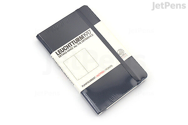 LEUCHTTURM1917 - Notebook Hardcover Pocket A6-187 Numbered Pages for  Writing and Journaling (Black, Dotted)