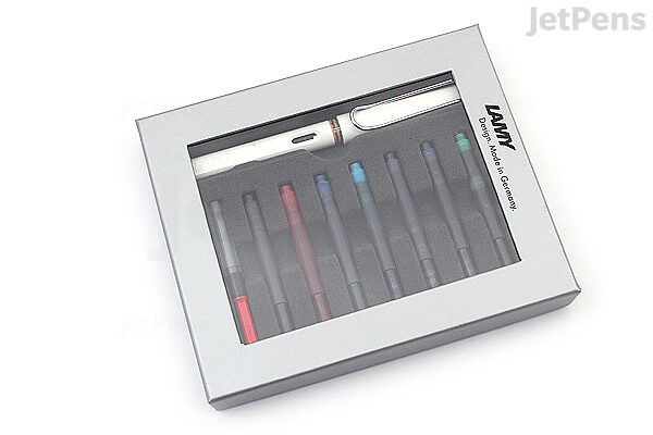 LAMY Safari Fountain Pen Limited Edition Colors Gift Set - White Body - Medium - LAMY L19WEMM7