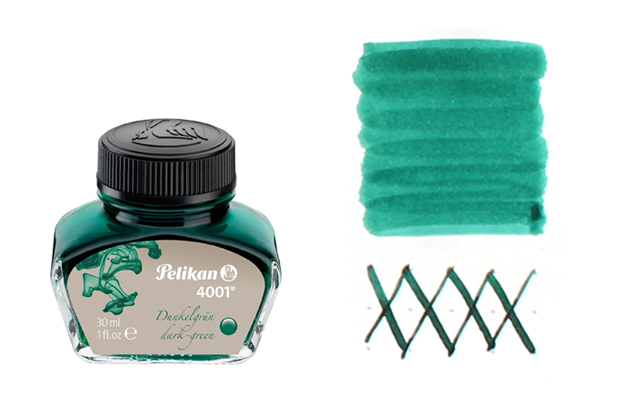 The Best Dark Green And Teal Fountain Pen Inks Jetpens Well Behaved Dark Green Pelikan 4001