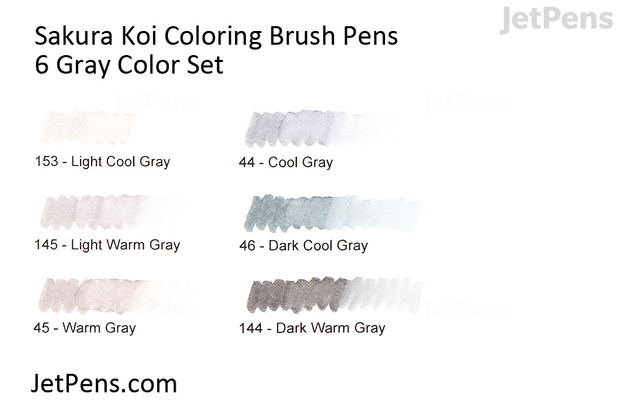 Sakura Koi Coloring Brush Pen - 6 Gray Color Set - JetPens.com Sakura Koi Coloring Brush Pen - 6 Gray Color Set - JetPens.com