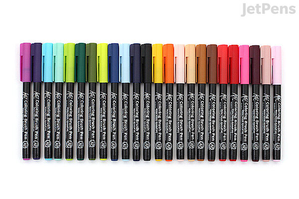 louter Amfibisch Prestatie Sakura Koi Coloring Brush Pen - 24 Color Set | JetPens