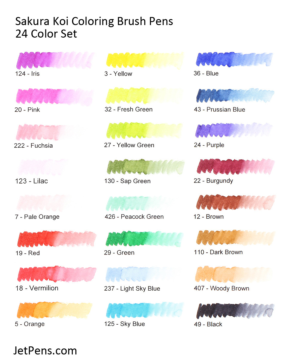 Sakura Koi Coloring Brush Pen 24 Color Set Sakura Koi Coloring Brush Pen 24 Color Set