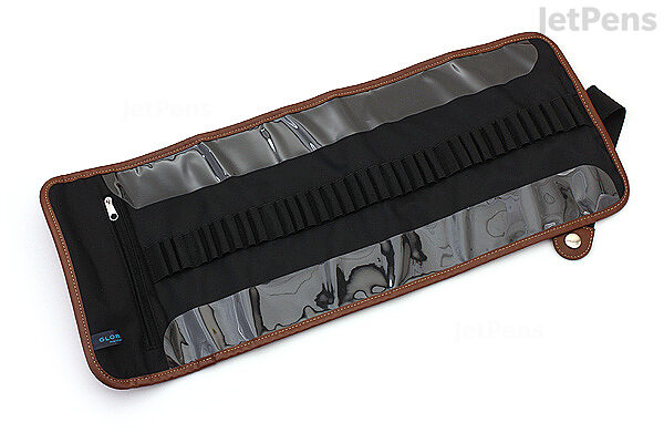  Global Art Canvas Pencil Roll Up Case - Olive
